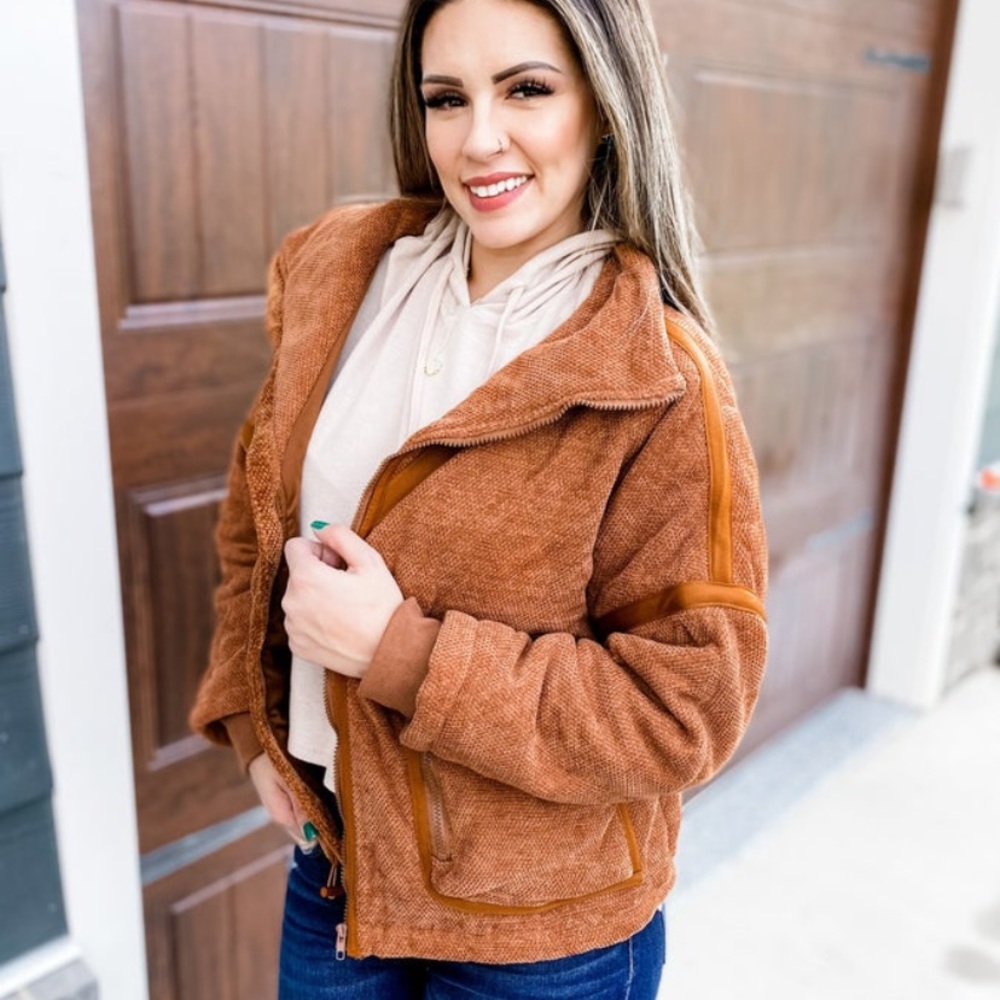 POL Quilted Jacket Ginger- Medium